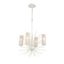 White Coral Sputnik 4-Light Chandelier with Scavo Glass