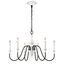 Val de Loire French Country Charm White Coral 6-Light Chandelier