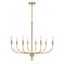 Elegant Satin Brass 8-Light Traditional Chandelier