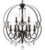 Ella Mini 9-Light Contemporary Bronze Candle Chandelier