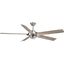 Ellwood 68" Brushed Nickel Ceiling Fan with Remote and 5 Driftwood Blades