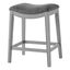 Ash Gray Adjustable Saddle Style Swivel Counter Stool