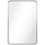 36" x 24" Silver and Gold Rectangular Bathroom Mirror