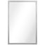 Contempo Polished Silver and Gold Stainless Steel 20" x 30" Wall Mirror