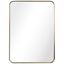 Rectangular Silver and Gold Stainless Steel Wall Mirror, 22" x 30"