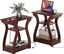 Cherry 3-Tier End Table Set with Charging Station