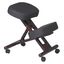 Ergonomic Black Fabric Mahogany Wood Kneeling Chair