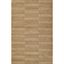 Ivory and Brown Handwoven Wool Chenille Striped Rug 2' x 3'