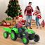 Green 12V Kids Ride-On Tractor with Remote Control and Trailer