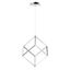 Contemporary Polished Chrome Square LED Pendant Light