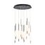 Cumberland 12-Light Antique Brass and Black LED Chandelier