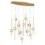 Barletta Luxe Brass Anodized Aluminum 12-LED Chandelier