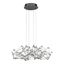 Leonardelli 27" Dark Chrome Airy LED Chandelier with Geometric Shapes