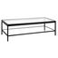 Alexis 54" Blackened Bronze Glass Coffee Table