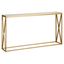 Modern Geometric 55" Brass Console Table with Tempered Glass Top