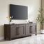 Alder Brown Transitional 68'' TV Stand with Brass Hardware