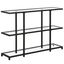 Greenwich 42'' Blackened Bronze Console Table with Tempered Glass Shelves