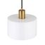 Contemporary 10" Brass & Glass Drum Pendant Light - Polished Nickel