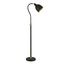 Adjustable Blackened Bronze Arc Floor Lamp with Dome Shade