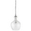 Brushed Nickel 11" Glass Drum Pendant Light