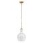 Verona 11" Wide Milk Glass Pendant Light with Brass Finish