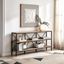 Industrial Farmhouse Blackened Bronze 64" Console Table with Storage