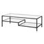 Lovett 54" Blackened Bronze Rectangular Metal Coffee Table