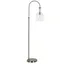 Brushed Nickel Arc Floor Lamp with Seeded Glass Shade