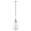 Coastal Industrial Teardrop Globe Pendant in Polished Nickel