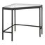 Blackened Bronze Minimalist Corner Desk with Tempered Glass Top