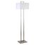 Arc Elegance 68" Tall Brushed Nickel Floor Lamp with White Linen Shade