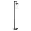 Malva Arc Blackened Bronze Floor Lamp with Clear Glass Shade