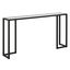 Blackened Bronze 55" Metal & Glass Console Table with Contemporary Lines