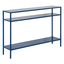 Ricardo 42" Mykonos Blue Metal Console Table with Shelves