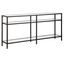 Modern Industrial 64" Blackened Bronze Console Table with Storage