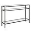 Siviline 42'' Blackened Bronze Glass Console Table with Storage