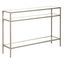 Satin Nickel and Glass 42" Console Table with Storage