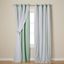 Aqua and Cloud Gray Layered Blackout Sheer Grommet Curtains