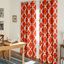 Mecca Orange Polyester Blackout Grommet Curtain Panels