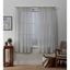 Silver Sheer Linen-Look Rod Pocket Window Panels