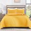 Bright Yellow Reversible Microfiber Full Quilt Set