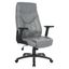 Charcoal Leather High Back Executive Swivel Chair with Adjustable Arms
