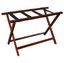 Walnut Extra Wide Folding Luggage Rack with Black Straps