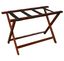 Walnut Extra Wide Folding Luggage Rack with Black Straps