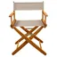 Solid Oak Extra-Wide Directors Chair with Natural Canvas