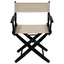 Premium Oak and Canvas 18" Wide Black Director's Chair