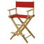 American Hardwood Extra-Wide Director's Chair in Natural & Red