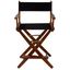 Mission Oak Extra-Wide 24" Directors Chair with Black Canvas