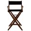 Mission Oak and Black Wood Extra-Wide Directors Chair