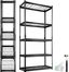 Heavy Duty Black Metal 5-Tier Adjustable Garage Shelving Unit